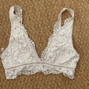 White lace Victoria’s Secret bralette